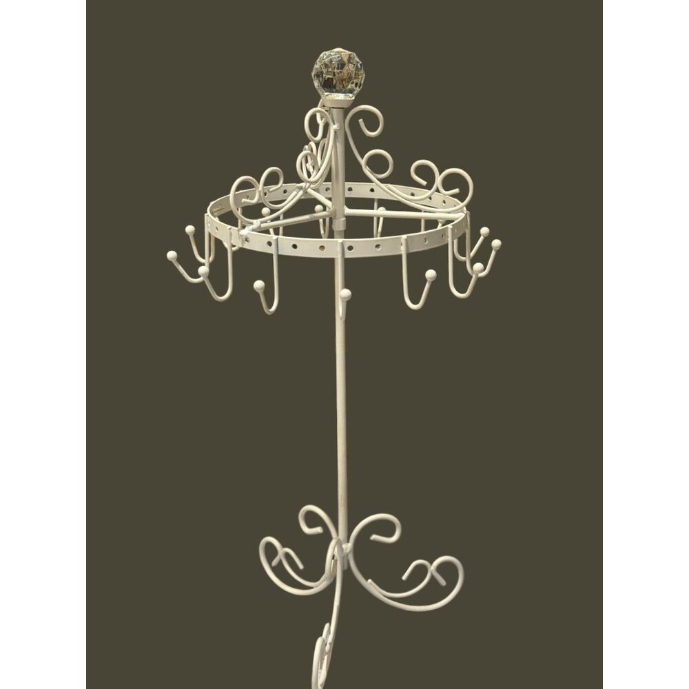 Sheffield Home 360 Rotating Metal Swirl Holder Jewelry Stand